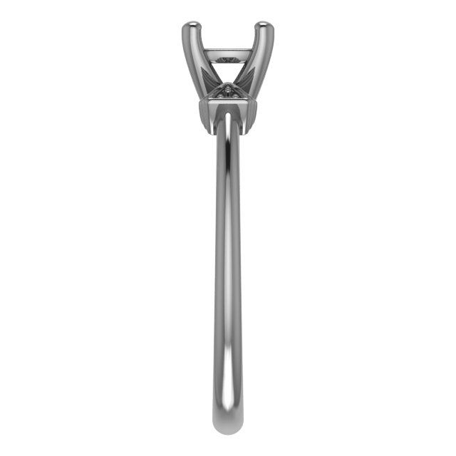7 mm Square Engagement Ring Mounting view 4