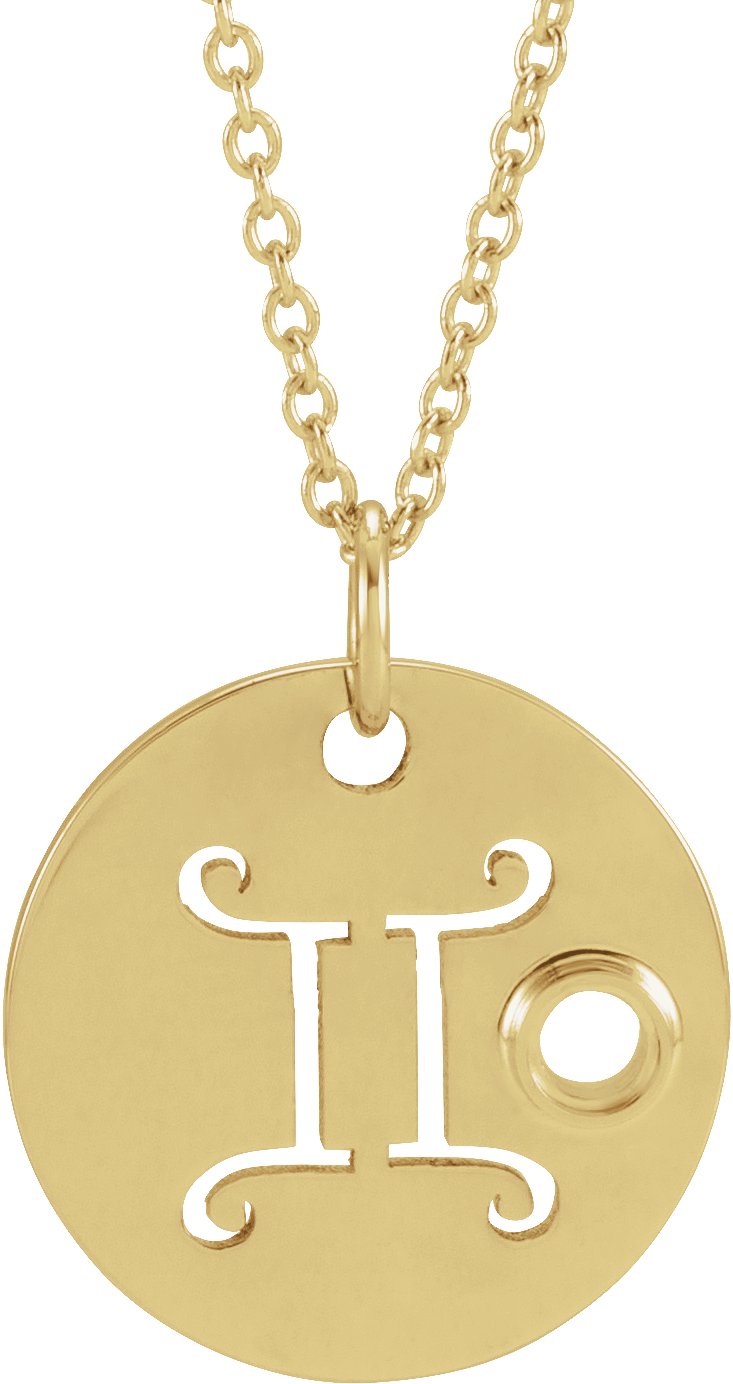 Zodiac Disc Necklace or Pendant