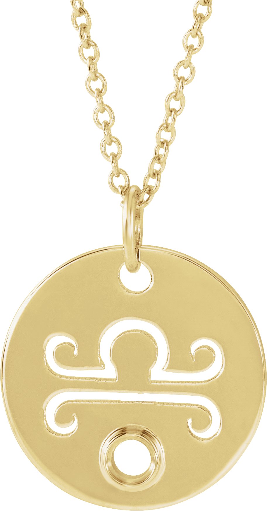 Zodiac Disc Necklace or Pendant