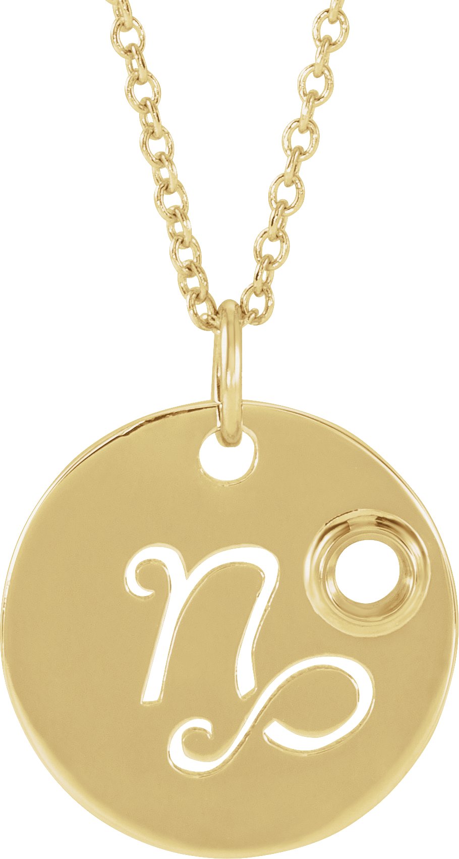 Zodiac Disc Necklace or Pendant