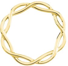 10K Yellow Infinity-Inspired Circle Pendant