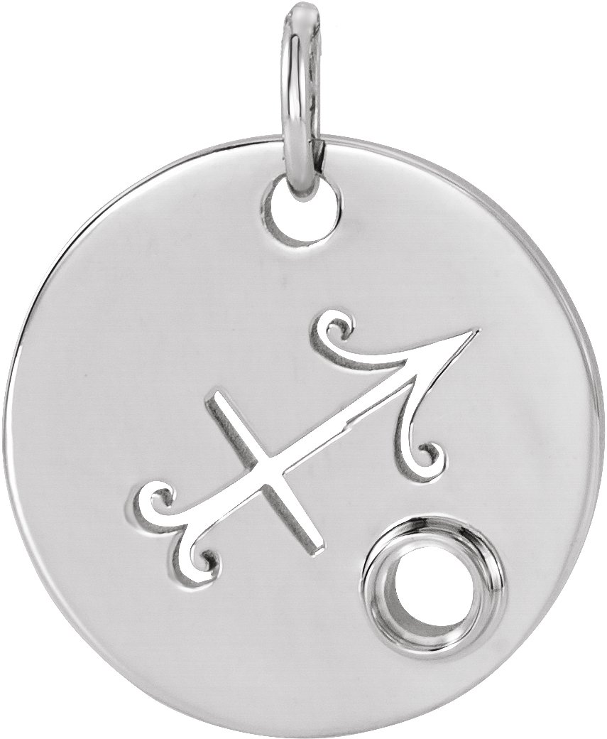 Zodiac Disc Necklace or Pendant