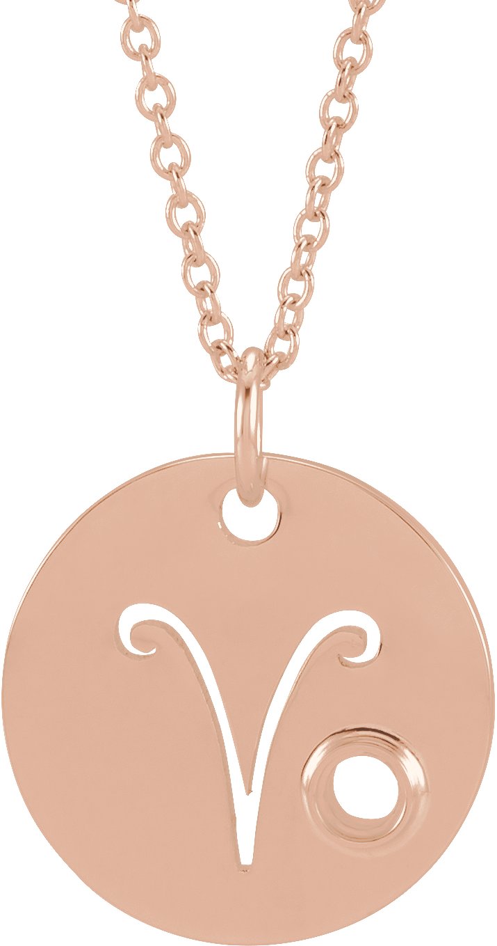 Zodiac Disc Necklace or Pendant