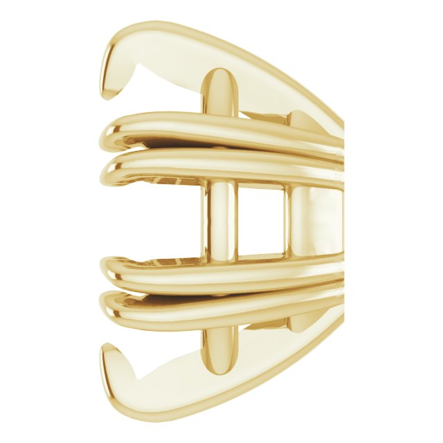 Pre-Notched Double-Claw Earring Setting