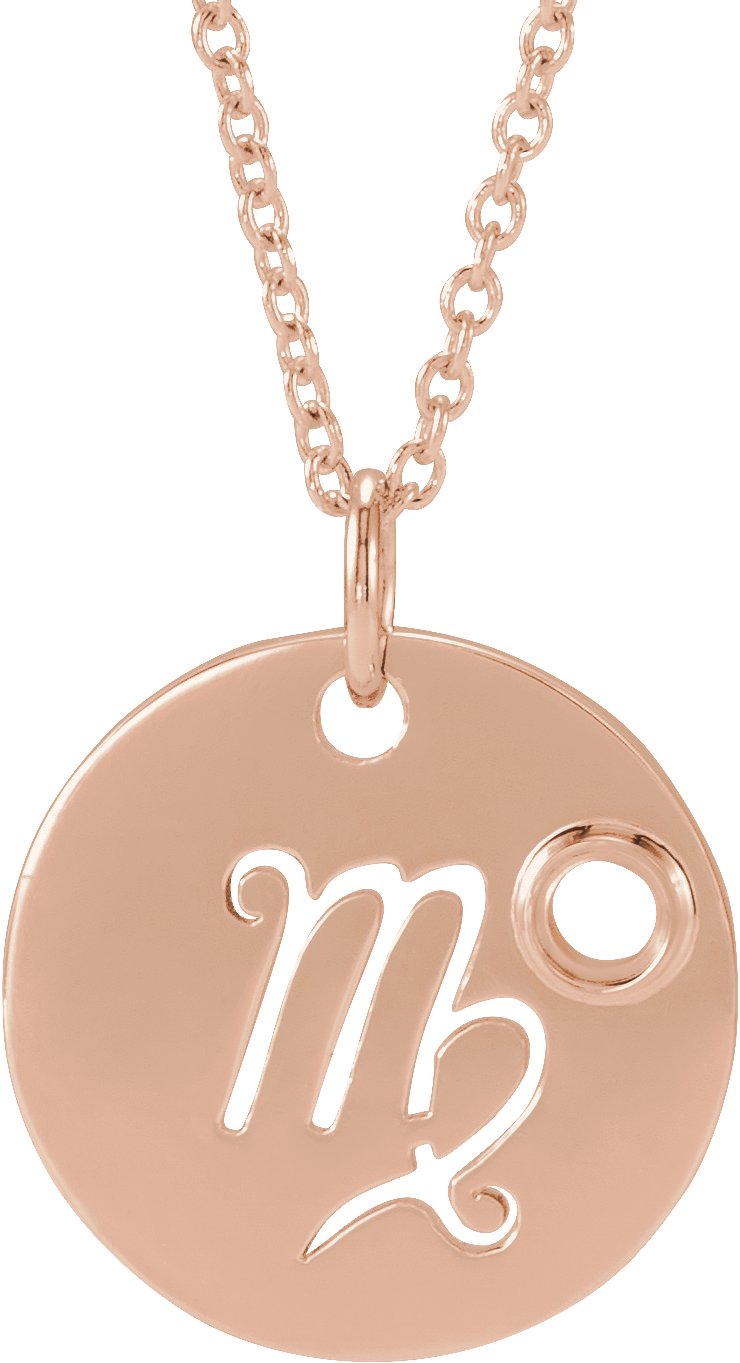 Zodiac Disc Necklace or Pendant
