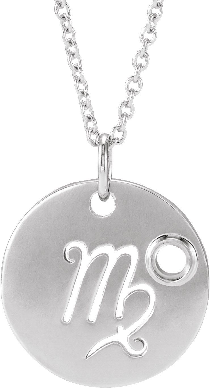 Zodiac Disc Necklace or Pendant