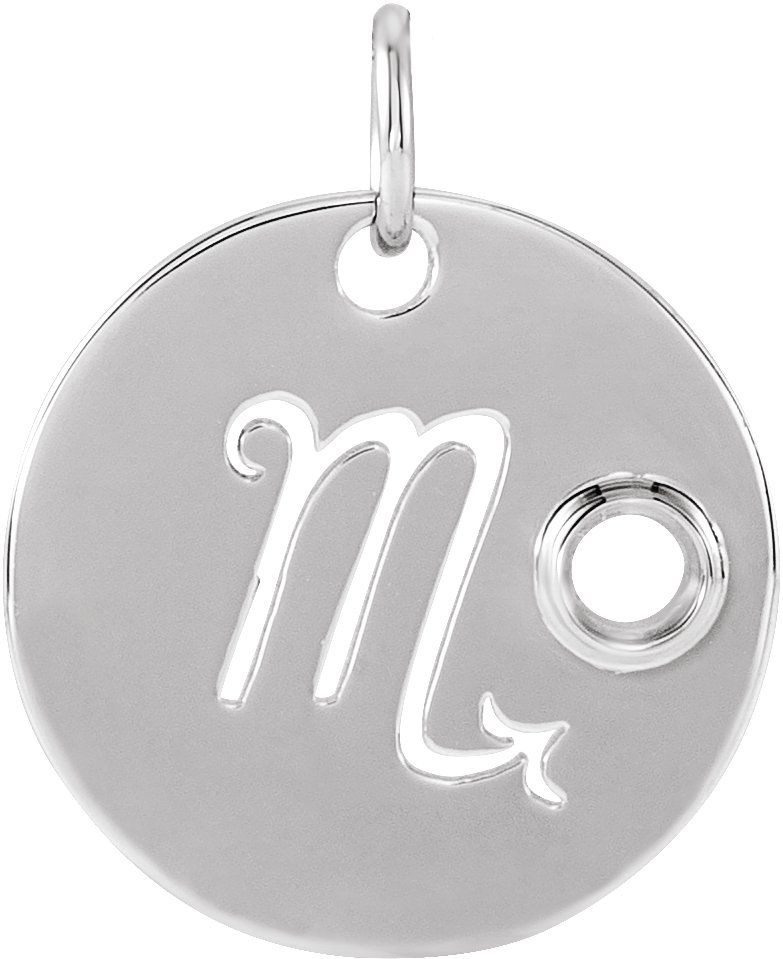 Zodiac Disc Necklace or Pendant