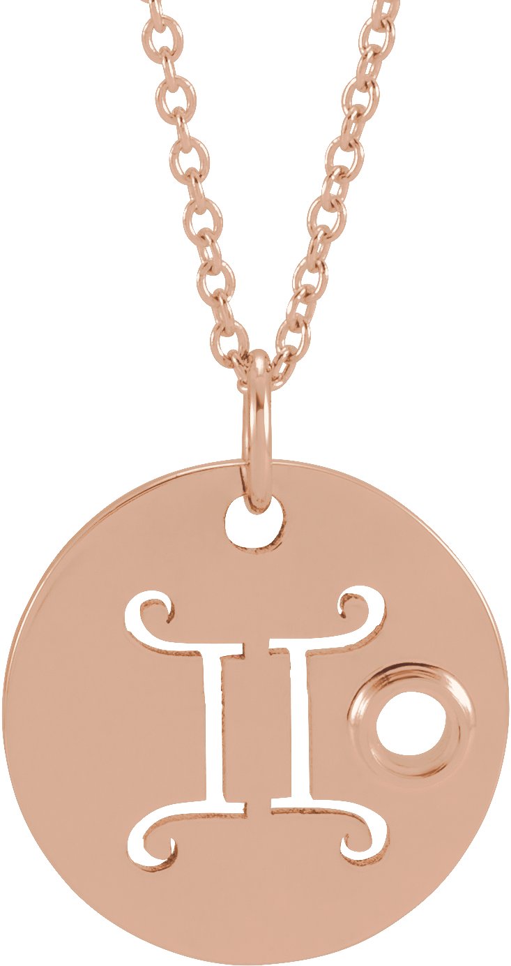 Zodiac Disc Necklace or Pendant