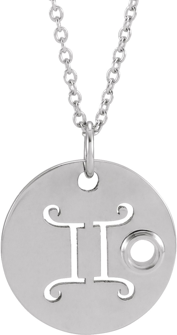 Zodiac Disc Necklace or Pendant
