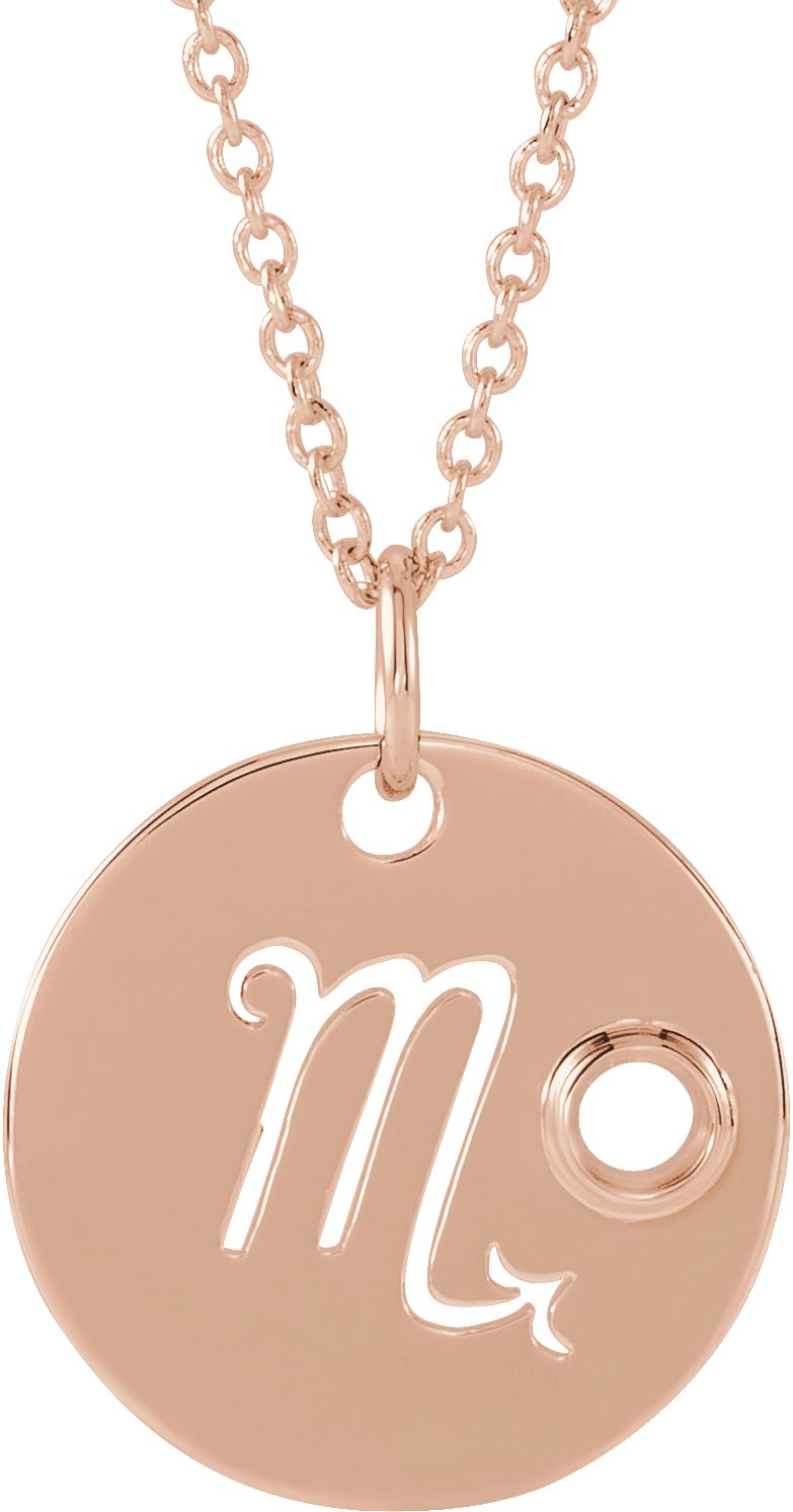 Zodiac Disc Necklace or Pendant
