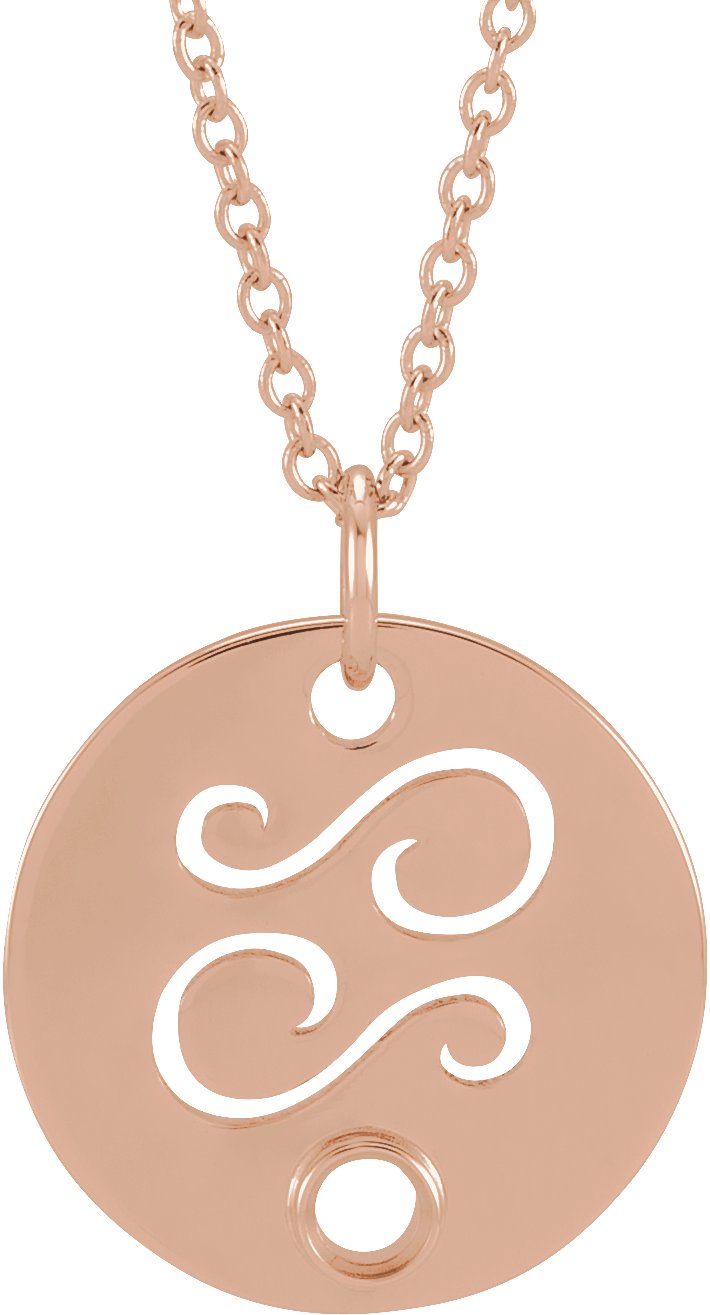Zodiac Disc Necklace or Pendant