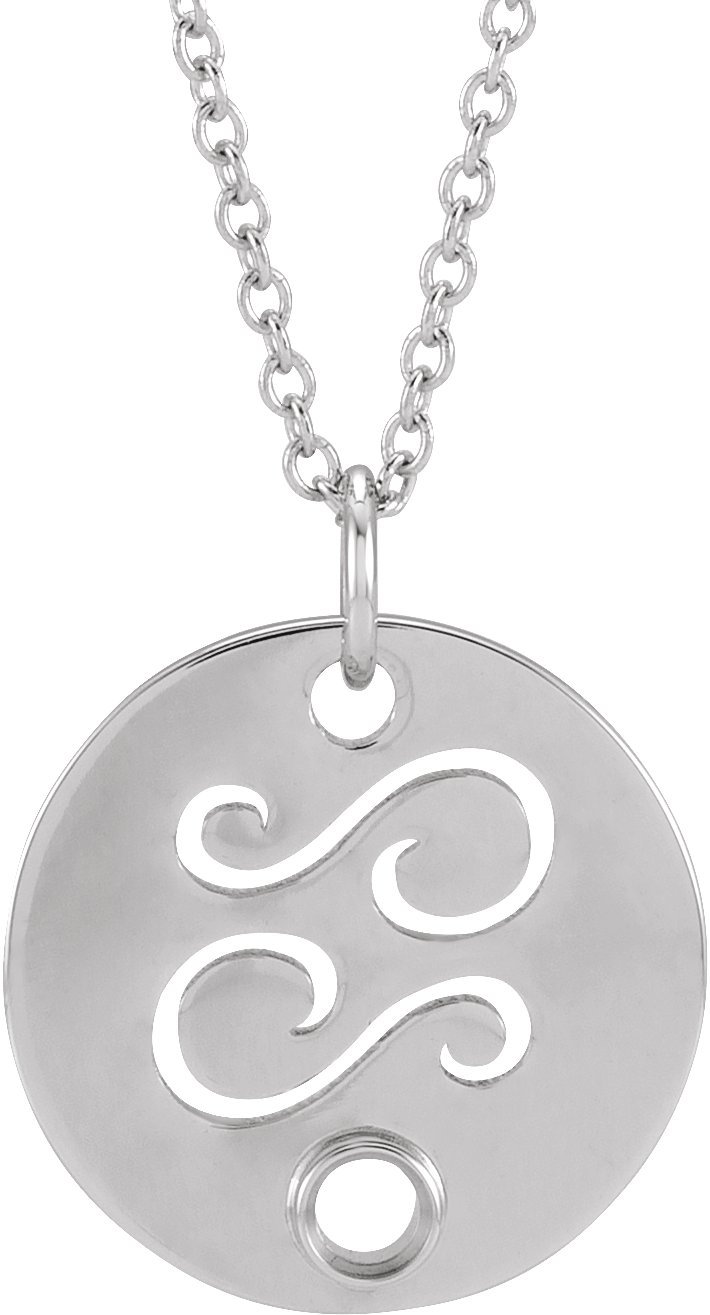 Zodiac Disc Necklace or Pendant