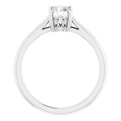 Hidden Crown Solitaire Engagement Ring or Band