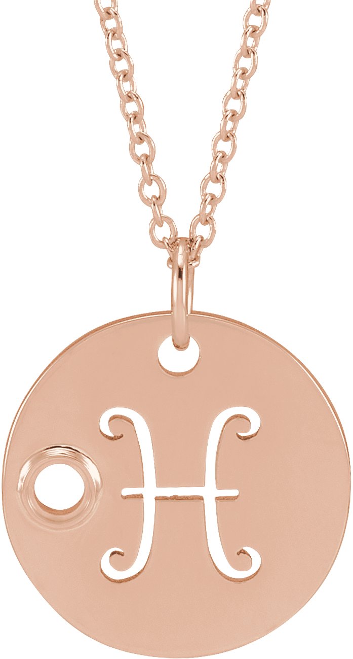 Zodiac Disc Necklace or Pendant