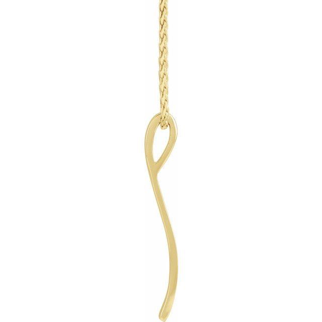 14K Yellow Bar 18 Necklace 
