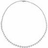 14K White 6.75 CTW Lab Grown Diamond Graduated 16 inch Necklace Ref 17985990