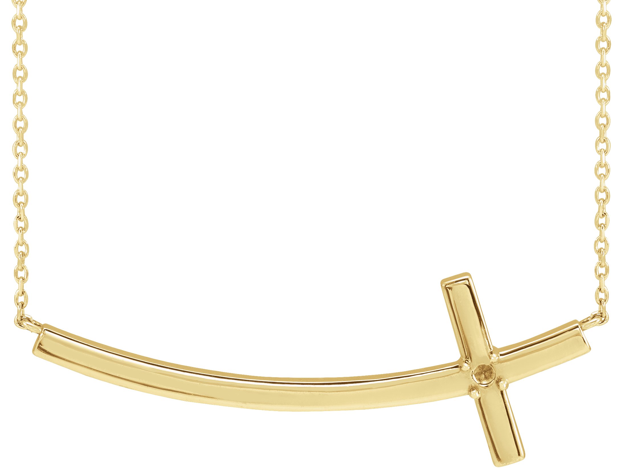 Sideways Cross Necklace or Center