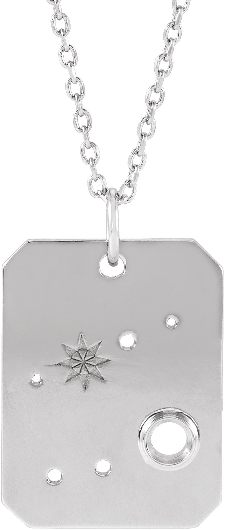 Sterling Silver 2.5 mm Round Cancer Constellation 16-18