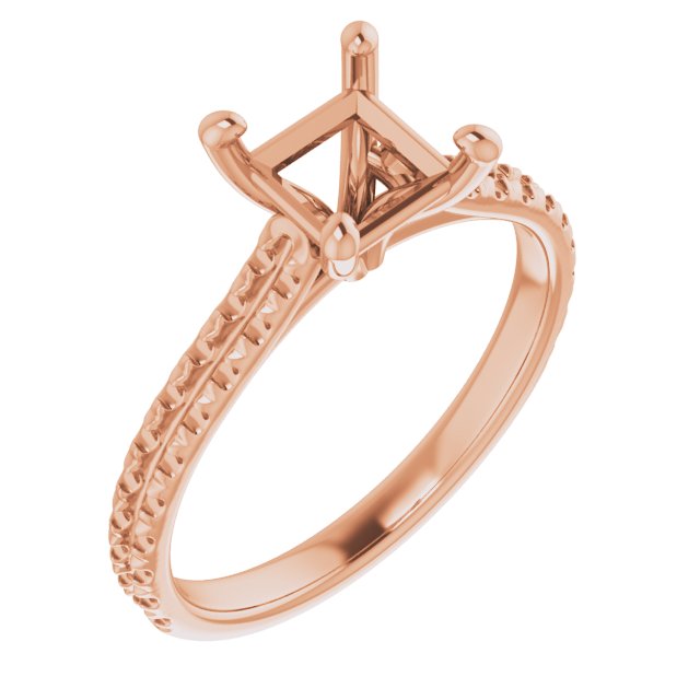 French-Set Accented Engagement Ring or Band