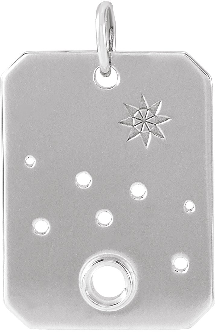 Sterling Silver 2.5 mm Round Taurus Constellation Pendant Mounting