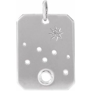 Sterling Silver 2.5 mm Round Taurus Constellation Pendant Mounting