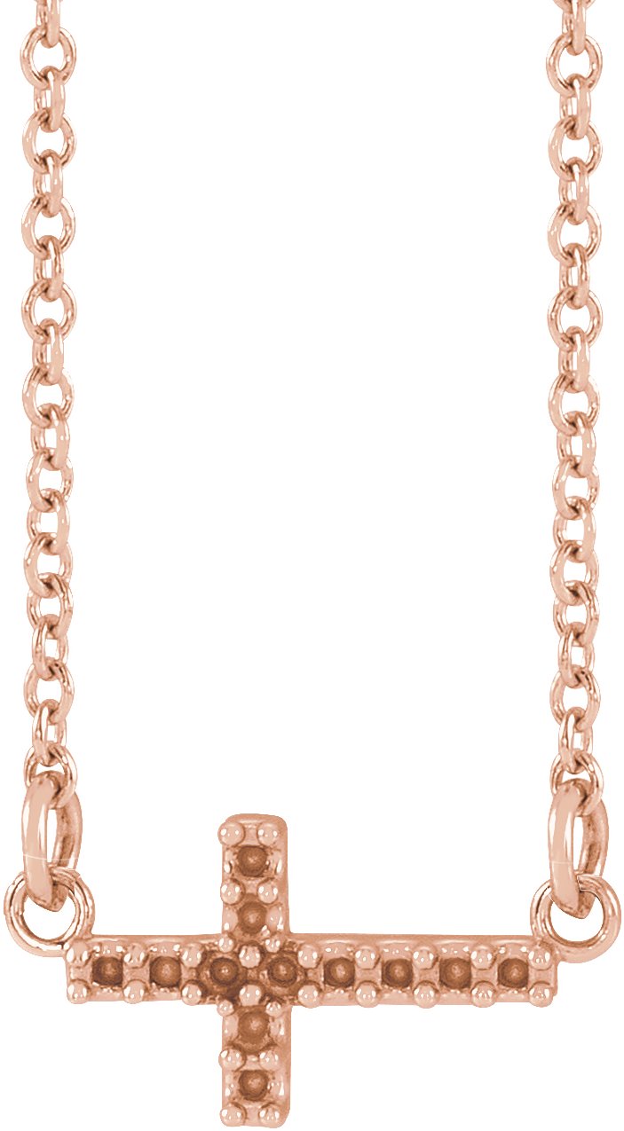 Sideways Cross Necklace or Center