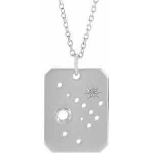 Sterling Silver 2.5 mm Round Sagittarius Constellation 16-18