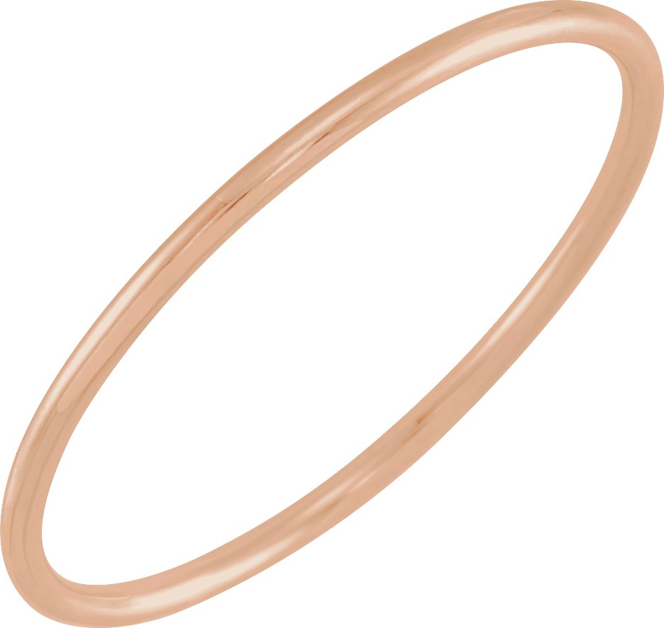 14K Rose Stackable Ring Size 3