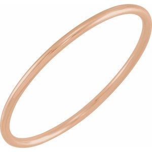 14K Rose Stackable Ring Size 3