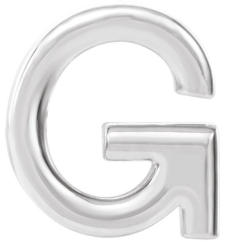 Sterling Silver Single Initial G Earring