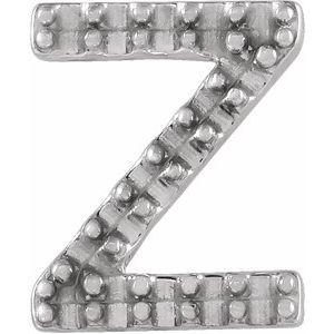 Platinum Single Initial Z Earring Mounting