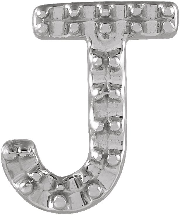 Sterling Silver Single Initial J Earring Mounting