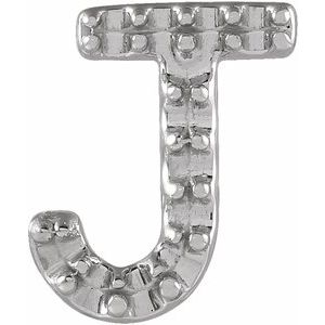 Sterling Silver Single Initial J Earring Mounting