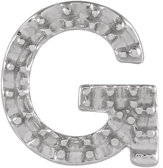 Platinum Single Initial G Earring Mounting