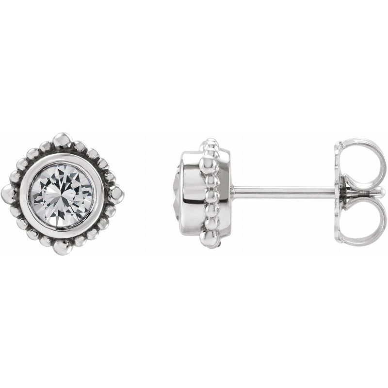 Beaded Halo-Style Stud Earrings