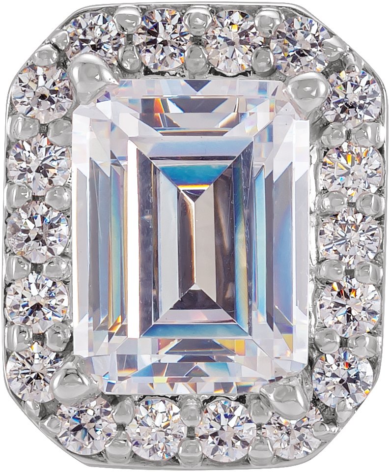 Emerald 4-Prong Halo-Style Peg Setting 