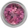 Platinum 2.5 mm Round Pink Tourmaline Micro Bezel Set Single Earring Ref. 17988175