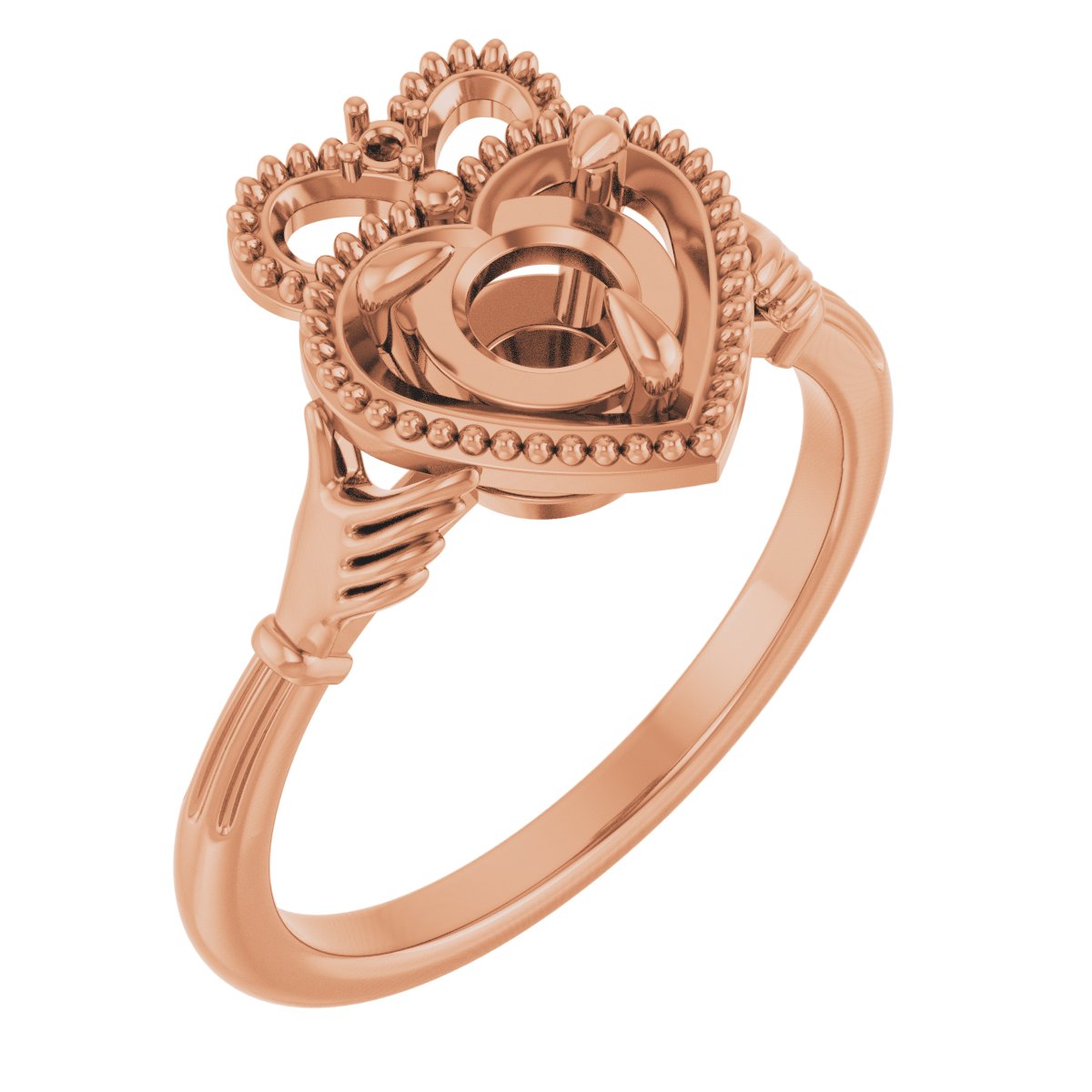 Accented Claddagh Engagement Ring or Band