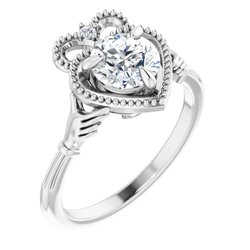 Claddagh Claw-Prong Engagement Ring or Band