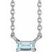 Sterling Silver Natural Sky Blue Topaz Solitaire 18