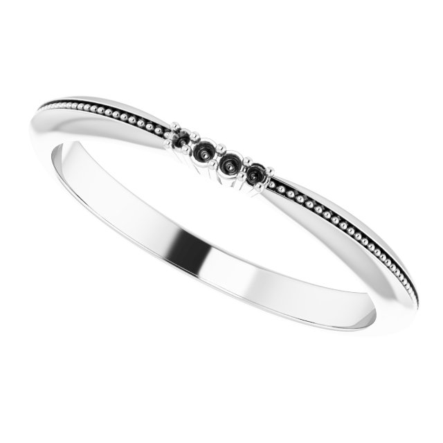 Band Mounting for 10x8 mm Emerald Ring view 5
