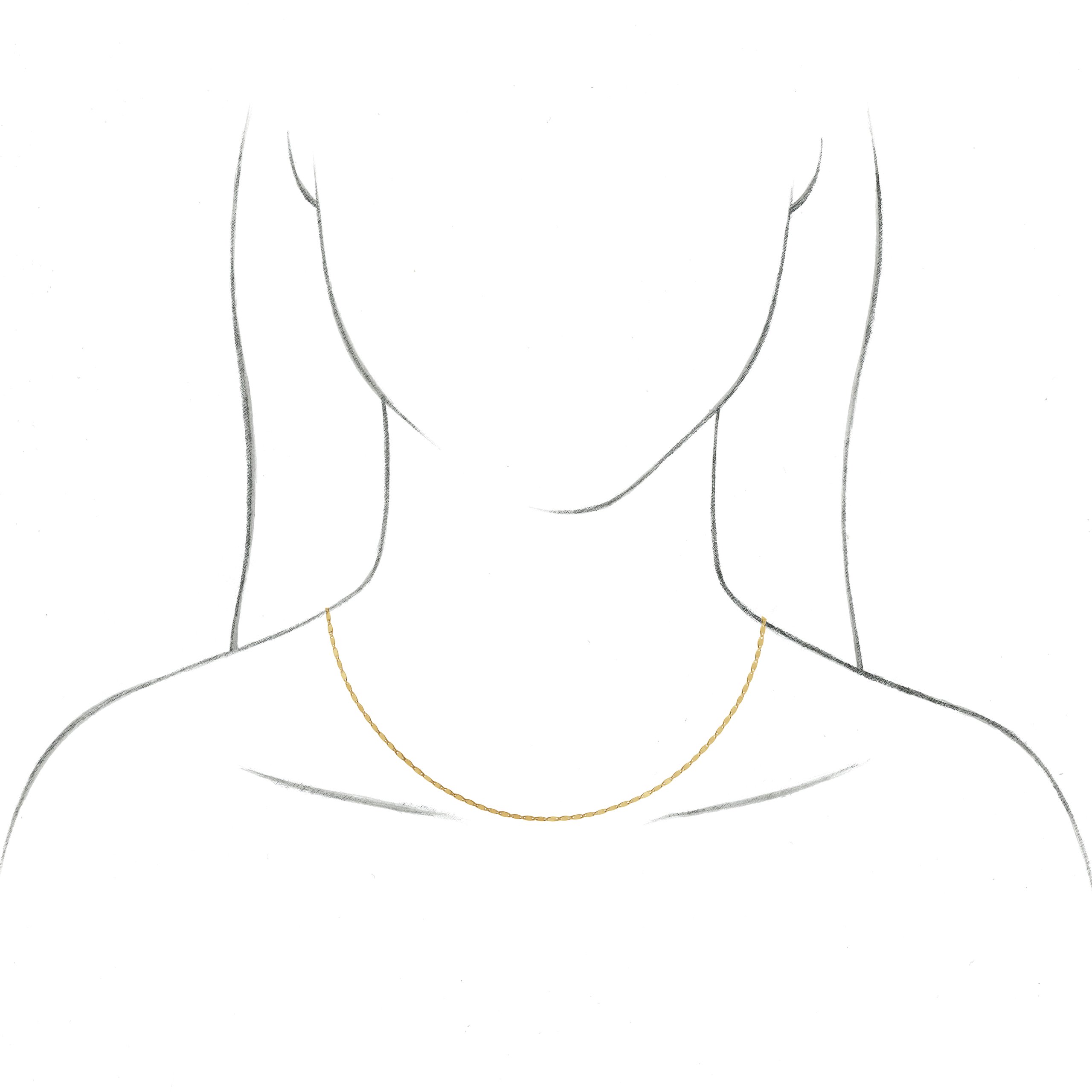 14K Yellow 2.7 mm Mirror 18 Chain