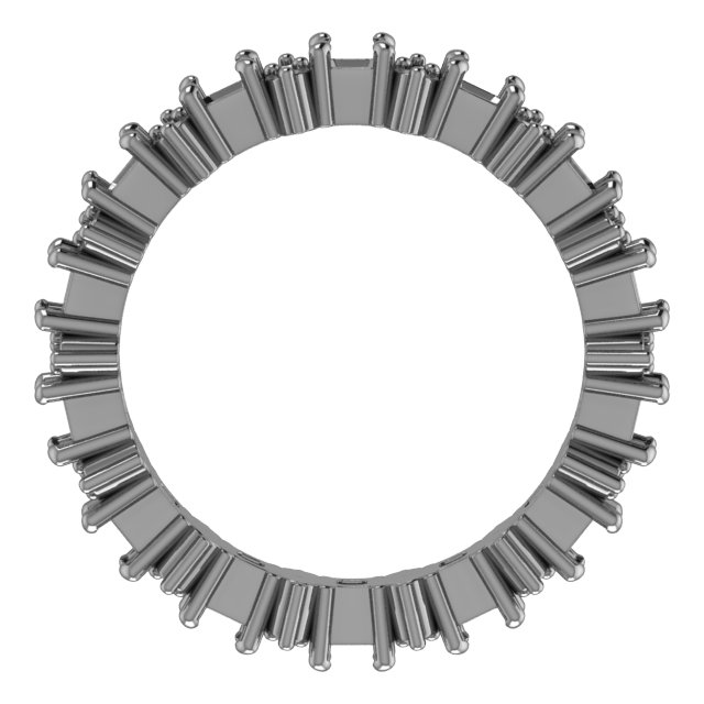 4.5x3 mm Emerald Eternity Band Mounting view 2