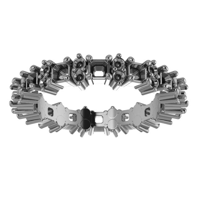 4.5x3 mm Emerald Eternity Band Mounting view 3
