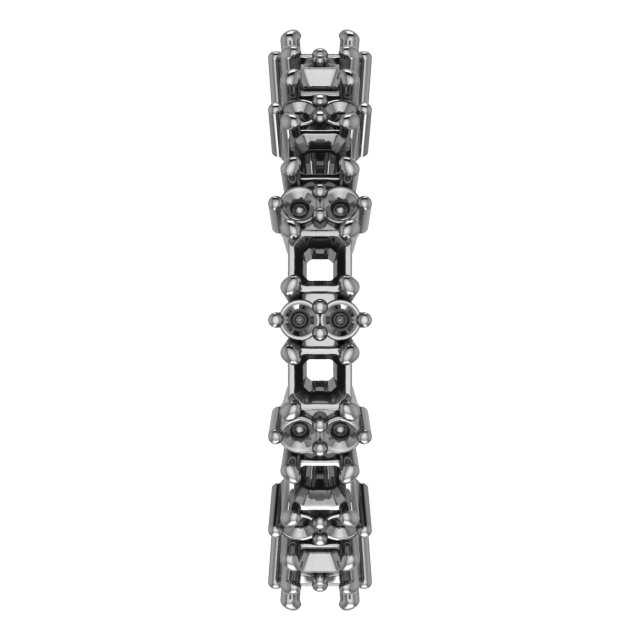 4.5x3 mm Emerald Eternity Band Mounting view 4