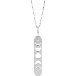 Moon Phase Bar Necklace or Pendant