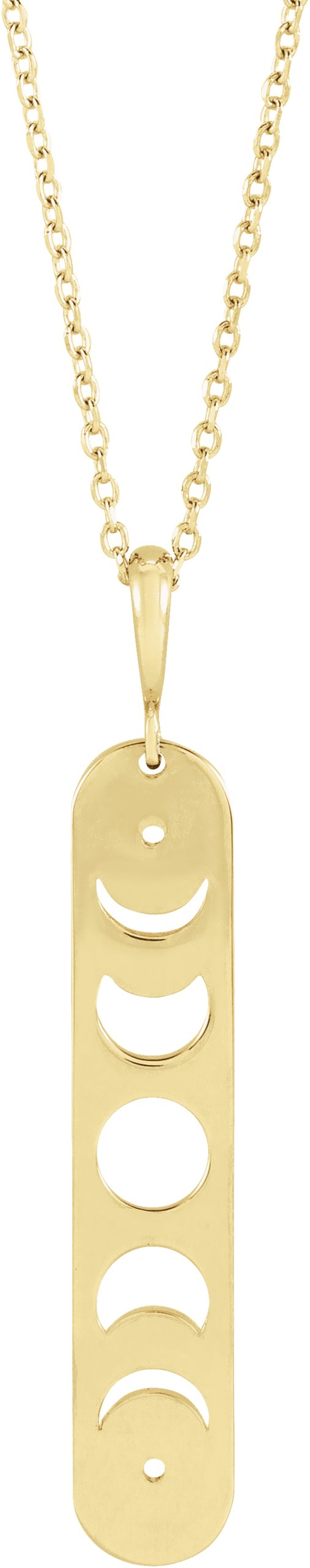Moon Phase Bar Necklace or Pendant