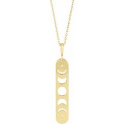Moon Phase Bar Necklace or Pendant