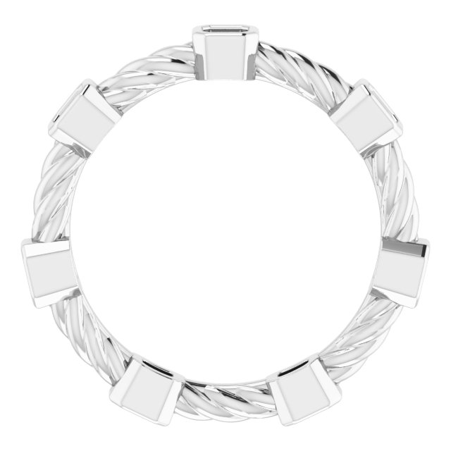 4.5x3 mm Emerald Eternity Band Mounting view 2