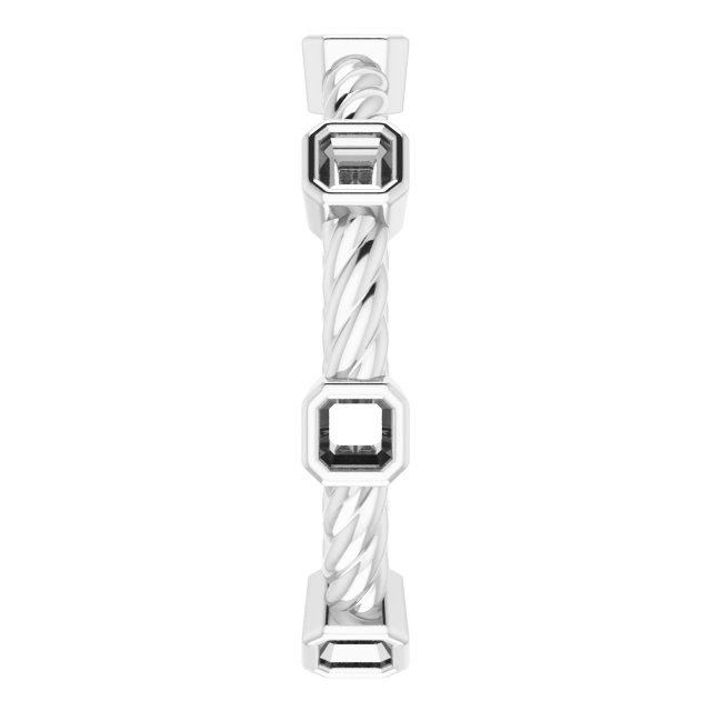 4.5x3 mm Emerald Eternity Band Mounting view 4